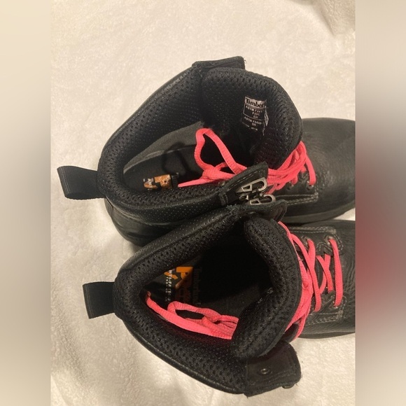 TIMBERLAND PRO Women's 8 womens POWERFIT Black Leather composite Toe Boots - Picture 10 of 11